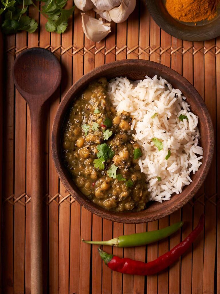 split pea and spinach