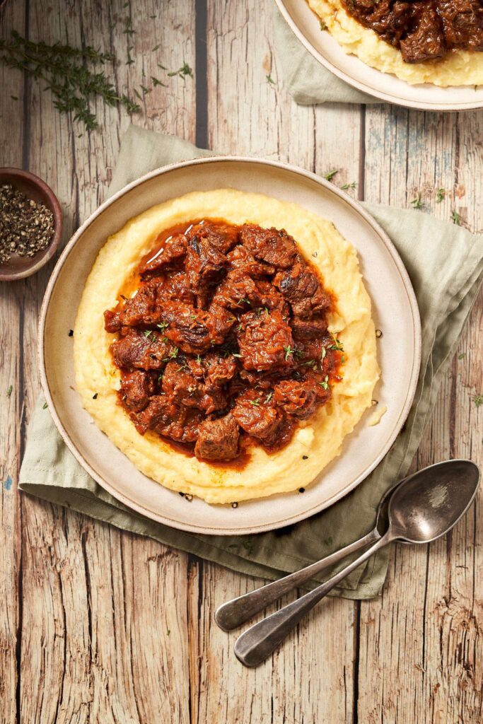 photo of Goulash alla triestina set in a rustic setting