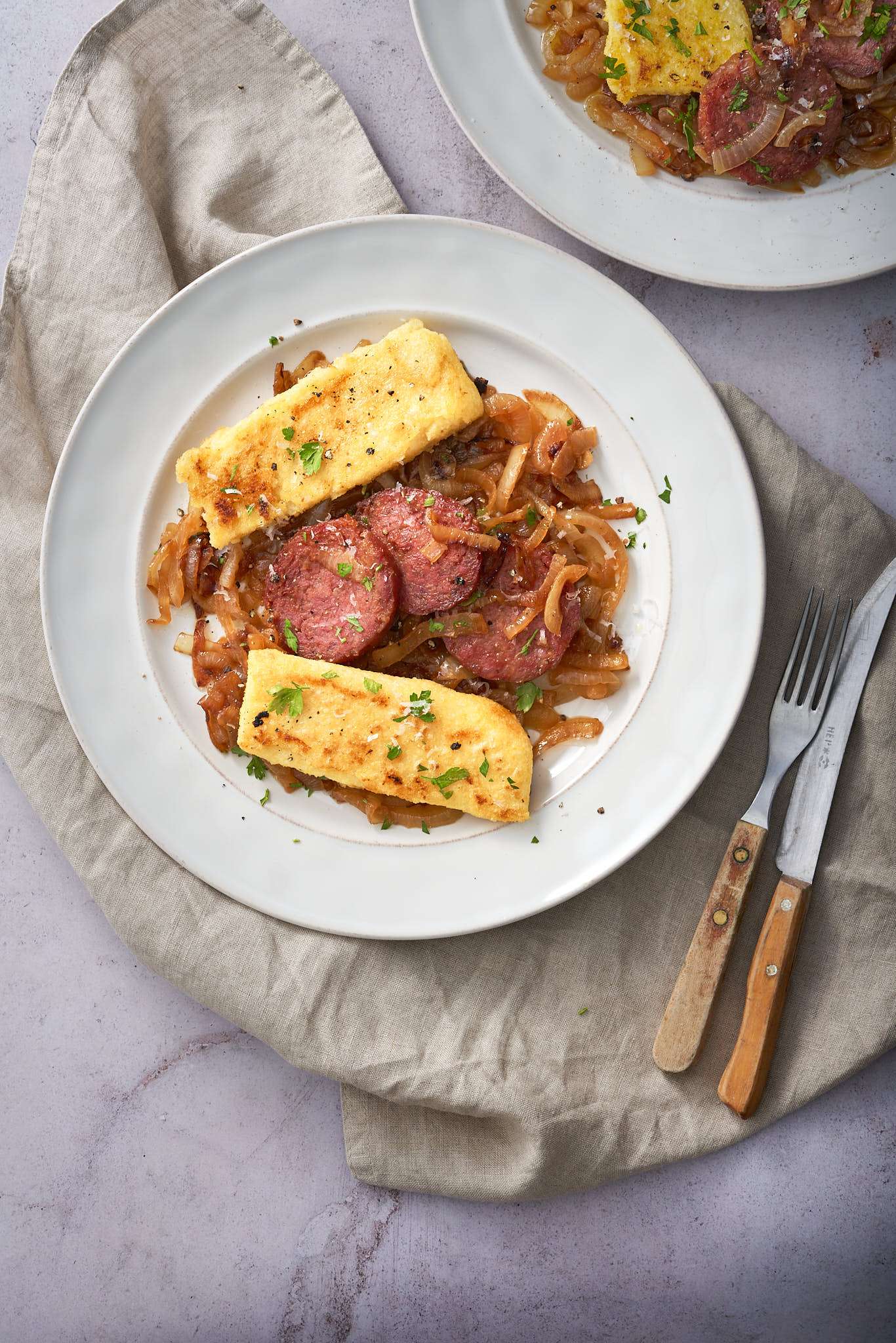 Salame in Aceto con Polenta