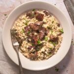 chicken liver risotto with sage
