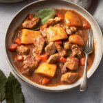 traditional Calandraca stew from Trieste made from melt in your mouth beef