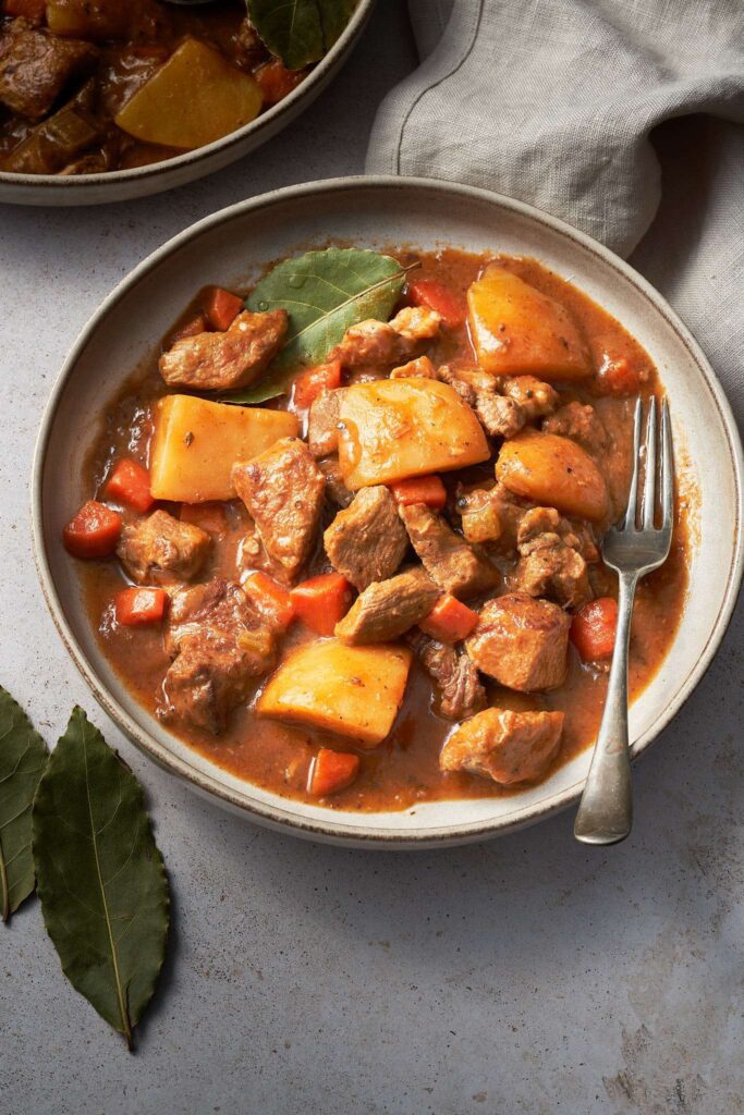 traditional Calandraca stew from Trieste made from melt in your mouth beef
