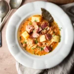 photo of Jota soup, the bean and sauerkraut soup from the Italian region of Friuli