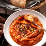 image of ajvar, a slightly spcy dip made with peppers, typically served with grilled meats in Friuli and Slovenia