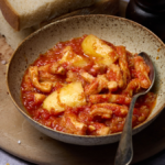 Image of Trippa con Patate alla Calabrese, a spicy tripe recipe with potatoes from the heart of Italy's Calabria region
