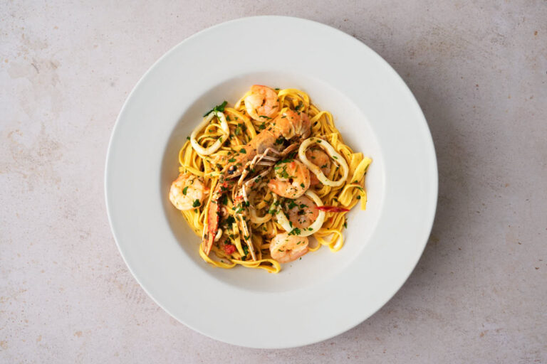 image of seafood with pasta from Abruzzo