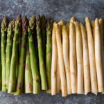 image of green and white asparagus side by side